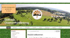 Desktop Screenshot of golfclub-oberrot-frankenberg.de